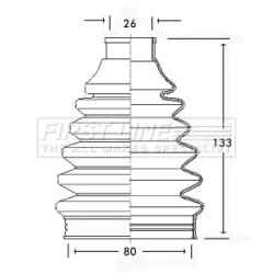 Cv Joint Boot Kit FIRST LINE FCB2224 OE Ref 1073934