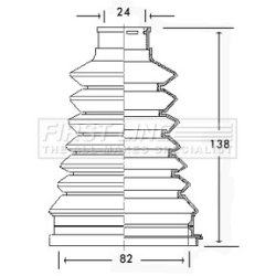 Cv Joint Boot Kit FIRST LINE FCB2226 OE Ref 77 01 467 125