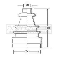 Cv Joint Boot Kit FIRST LINE FCB2230