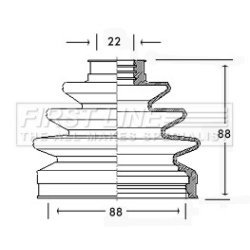 Cv Joint Boot Kit FIRST LINE FCB2232