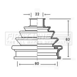 Cv Joint Boot Kit FIRST LINE FCB2239