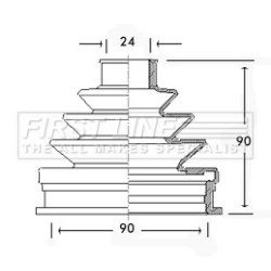 Cv Joint Boot Kit FIRST LINE FCB2240