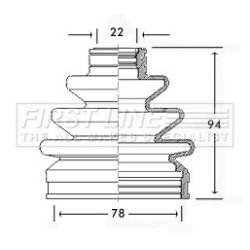 Cv Joint Boot Kit FIRST LINE FCB2246