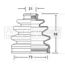 Cv Joint Boot Kit FIRST LINE FCB2247