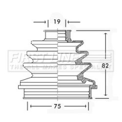 Cv Joint Boot Kit FIRST LINE FCB2260 OE Ref 191498203B