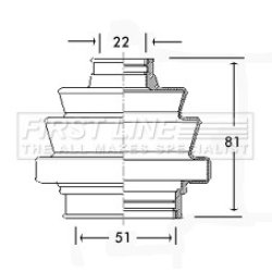 Cv Joint Boot Kit FIRST LINE FCB2270 OE Ref 60748583