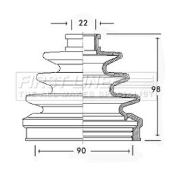 Cv Joint Boot Kit FIRST LINE FCB2276