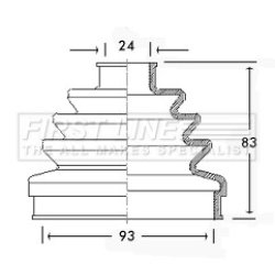 Cv Joint Boot Kit FIRST LINE FCB2278