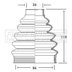 Cv Joint Boot Kit FIRST LINE FCB2280 OE Ref 3293.03 S1