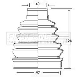 Cv Joint Boot Kit FIRST LINE FCB2282 OE Ref 329334