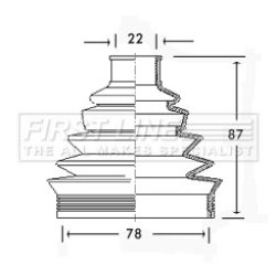 Cv Joint Boot Kit FIRST LINE FCB2285 OE Ref 46307575 S1