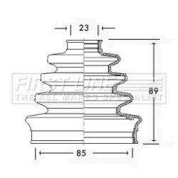 Cv Joint Boot Kit FIRST LINE FCB2286 OE Ref 1073846