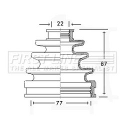Cv Joint Boot Kit FIRST LINE FCB2298