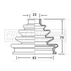 Cv Joint Boot Kit FIRST LINE FCB2301 OE Ref 3B0498203B