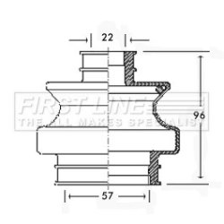 Cv Joint Boot Kit FIRST LINE FCB2305