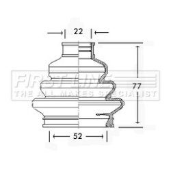 Cv Joint Boot Kit FIRST LINE FCB2310