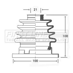 Cv Joint Boot Kit FIRST LINE FCB2312