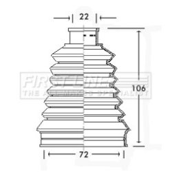 Cv Joint Boot Kit FIRST LINE FCB2318 OE Ref 329312