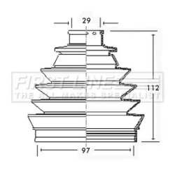 Cv Joint Boot Kit FIRST LINE FCB2321 OE Ref 329306