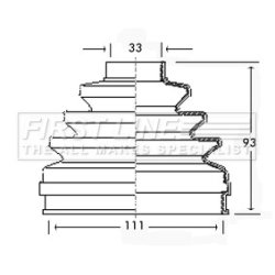 Cv Joint Boot Kit FIRST LINE FCB2323