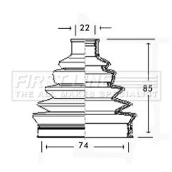 Cv Joint Boot Kit FIRST LINE FCB2326 OE Ref 46307555 S1