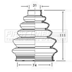 Cv Joint Boot Kit FIRST LINE FCB2327 OE Ref 3293.35 S1