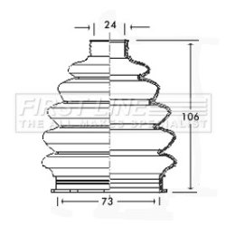Cv Joint Boot Kit FIRST LINE FCB2328 OE Ref 1073807