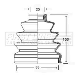 Cv Joint Boot Kit FIRST LINE FCB2332