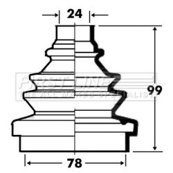 Cv Joint Boot Kit FIRST LINE FCB2334