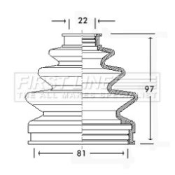 Cv Joint Boot Kit FIRST LINE FCB2341