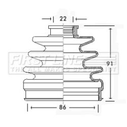 Cv Joint Boot Kit FIRST LINE FCB2342
