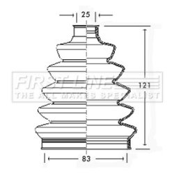 Cv Joint Boot Kit FIRST LINE FCB2343