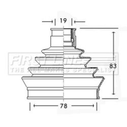 Cv Joint Boot Kit FIRST LINE FCB2344 OE Ref 6U0498203