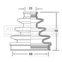 Cv Joint Boot Kit FIRST LINE FCB2345