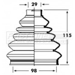 Cv Joint Boot Kit FIRST LINE FCB2354 OE Ref 1J0498203A