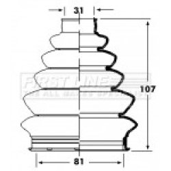 Cv Joint Boot Kit FIRST LINE FCB2357 OE Ref XS4C3A331B1A