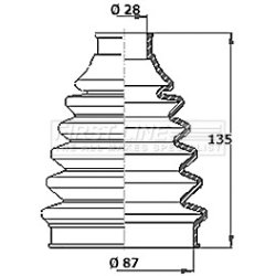Cv Joint Boot Kit FIRST LINE FCB2360R OE Ref 3293.31 SK