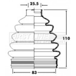 Cv Joint Boot Kit FIRST LINE FCB2363 OE Ref 6Q0 498 203 D
