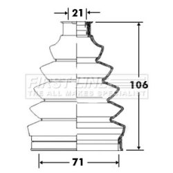 Cv Joint Boot Kit FIRST LINE FCB2365 OE Ref 96245309