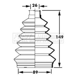 Cv Joint Boot Kit FIRST LINE FCB2367 OE Ref 96245291