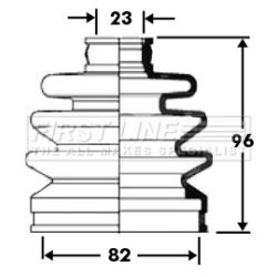 Cv Joint Boot Kit FIRST LINE FCB2369 OE Ref oK2KD-22-530