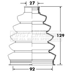 Cv Joint Boot Kit FIRST LINE FCB2371 OE Ref 46308723