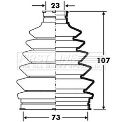 Cv Joint Boot Kit FIRST LINE FCB2375 OE Ref 44389745