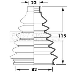 Cv Joint Boot Kit FIRST LINE FCB2381 OE Ref 44018S04N00