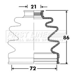 Cv Joint Boot Kit FIRST LINE FCB2385 OE Ref 49509-25A00