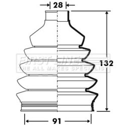 Cv Joint Boot Kit FIRST LINE FCB2386 OE Ref 495092CA40