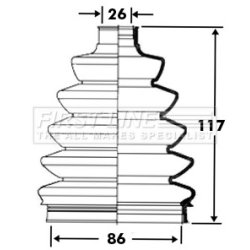 Cv Joint Boot Kit FIRST LINE FCB2389 OE Ref 49509-2EA50
