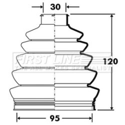 Cv Joint Boot Kit FIRST LINE FCB2393 OE Ref 1K0 498 203 A S1