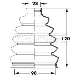 Cv Joint Boot Kit FIRST LINE FCB2394 OE Ref 1K0 498 203 D SK