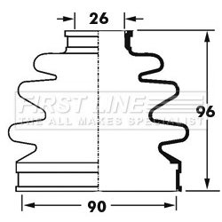 Cv Joint Boot Kit FIRST LINE FCB2398 OE Ref K55222530